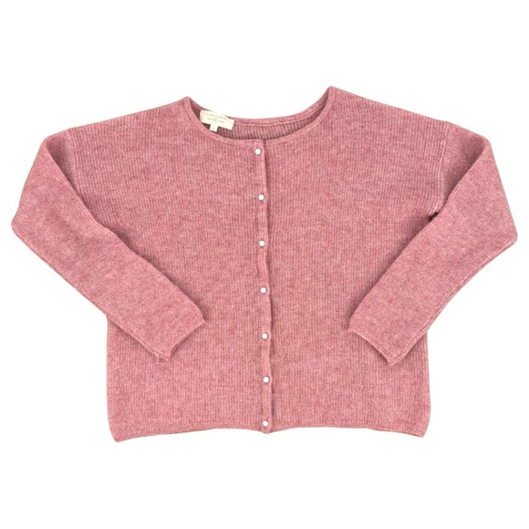 Sezane Gaspard Cardigan Rosewood Pink Medium - Picture 3 of 8